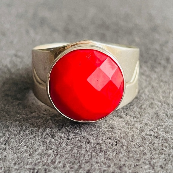 Faceted Gemstones Sterling Silver Rings - Picture 4 of 17